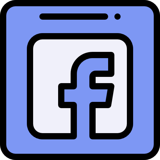 facebook Detailed Rounded Lineal color иконка