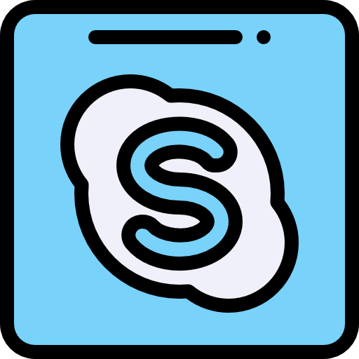 skype Detailed Rounded Lineal color Ícone