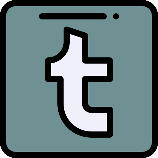 tumblr Detailed Rounded Lineal color icono