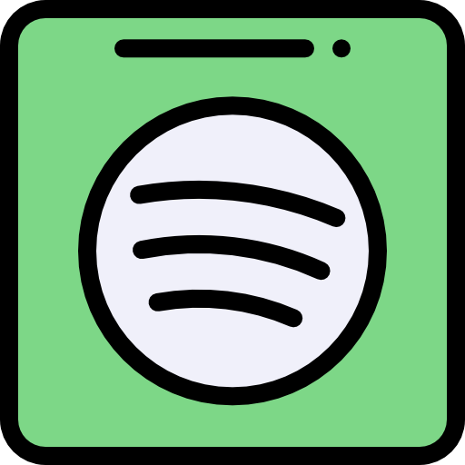 spotify Detailed Rounded Lineal color icoon