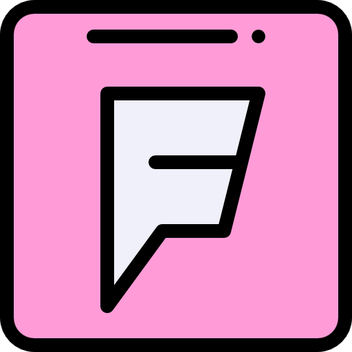 Foursquare Detailed Rounded Lineal color icon