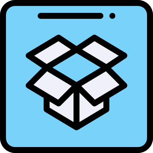 dropbox Detailed Rounded Lineal color icono