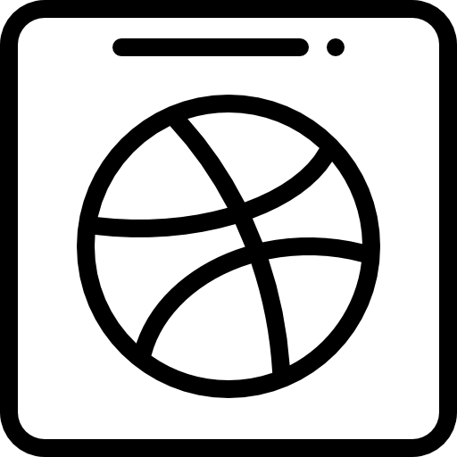 dribble Detailed Rounded Lineal Icône