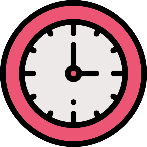 Clock Detailed Rounded Lineal color icon