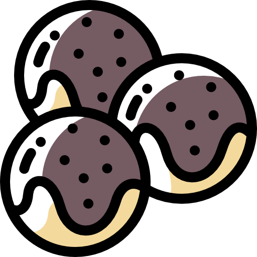 Takoyaki Detailed Rounded Color Omission icon
