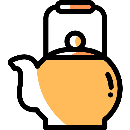 Tea pot Detailed Rounded Color Omission icon
