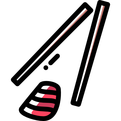 箸 Detailed Rounded Color Omission icon