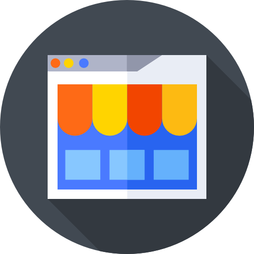 online shop Flat Circular Flat icon