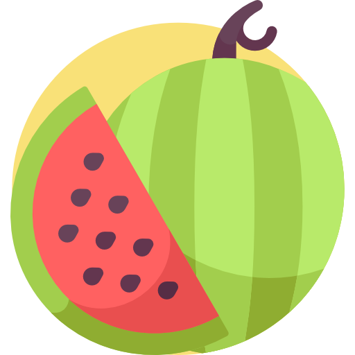 watermeloen Detailed Flat Circular Flat icoon