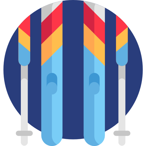 スキー Detailed Flat Circular Flat icon