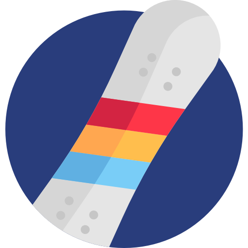 Snowboard Detailed Flat Circular Flat icon
