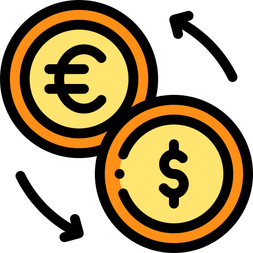 Money exchange Detailed Rounded Lineal color icon