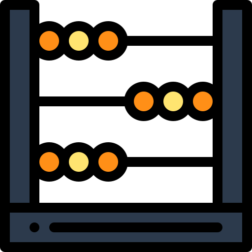 Abacus Detailed Rounded Lineal color icon