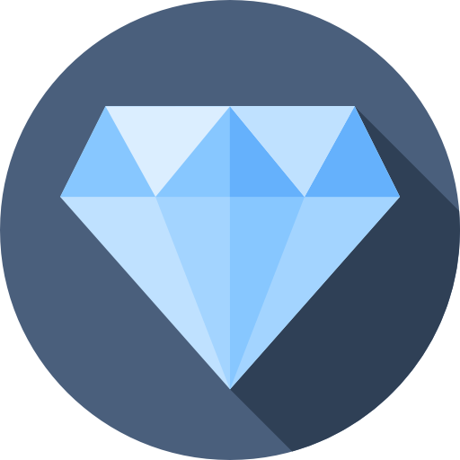 diamante Flat Circular Flat icono