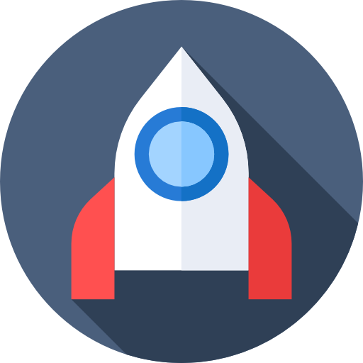 로켓 Flat Circular Flat icon