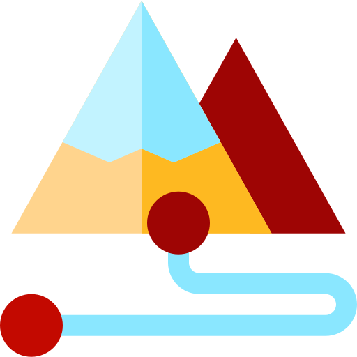 route Basic Straight Flat icon