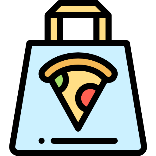pizza Detailed Rounded Lineal color icono