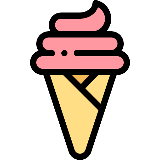 helado Detailed Rounded Lineal color icono