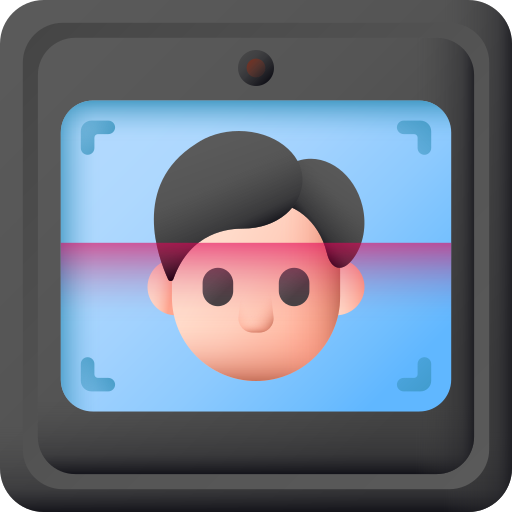 escaneo facial 3D Color icono