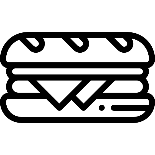 kanapka Detailed Rounded Lineal ikona