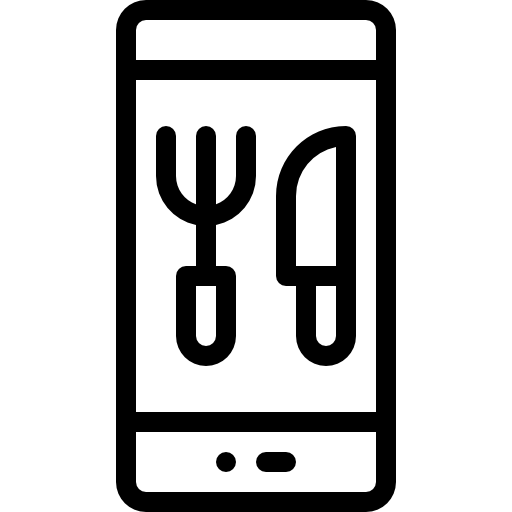 ordenar comida Detailed Rounded Lineal icono