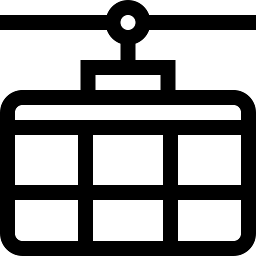 kabelbaan cabine Basic Straight Lineal icoon