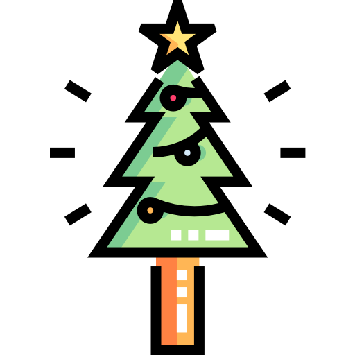 drzewko świąteczne Detailed Straight Lineal color ikona