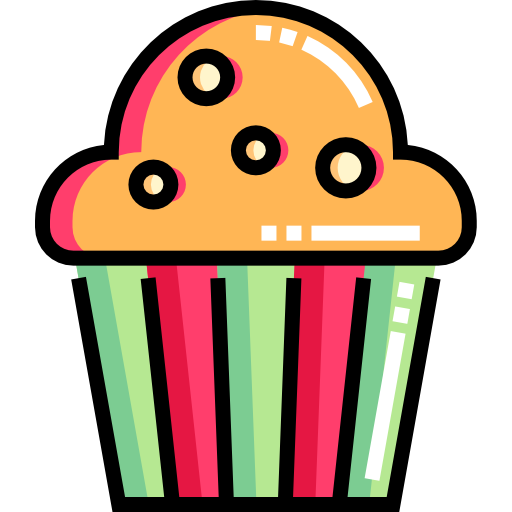 컵케익 Detailed Straight Lineal color icon