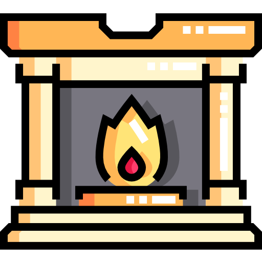 Fireplace Detailed Straight Lineal color icon