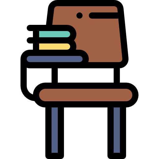 sedia della scrivania Detailed Rounded Lineal color icona