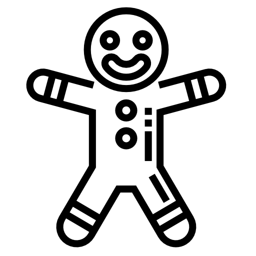 ジンジャーブレッドマン Detailed Straight Lineal icon