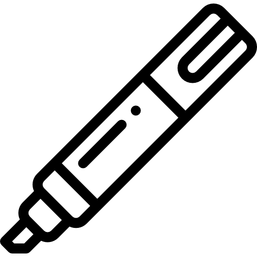 マーカー Detailed Rounded Lineal icon
