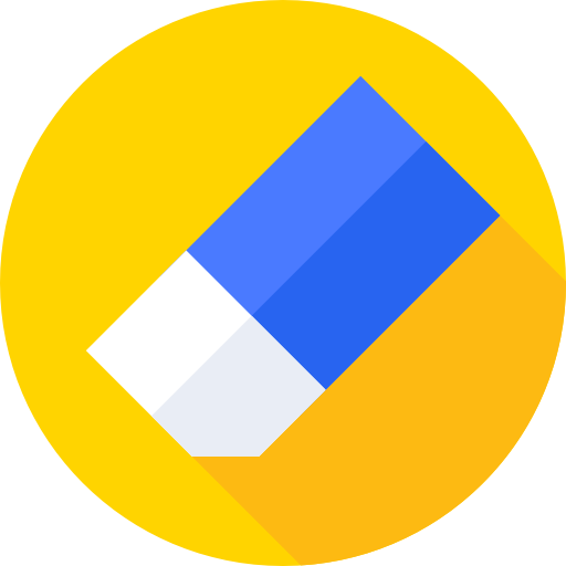 Eraser Flat Circular Flat icon