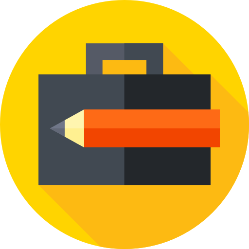 Suitcase Flat Circular Flat icon