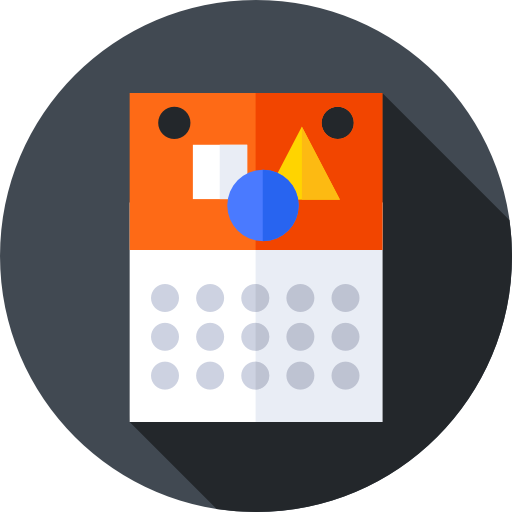 kalender Flat Circular Flat icon