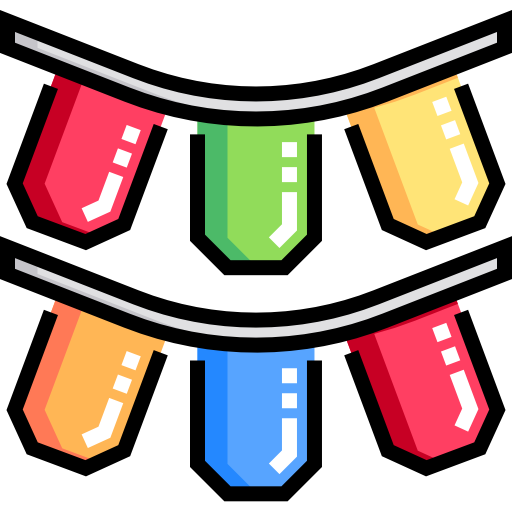 garlands Detailed Straight Lineal color icon