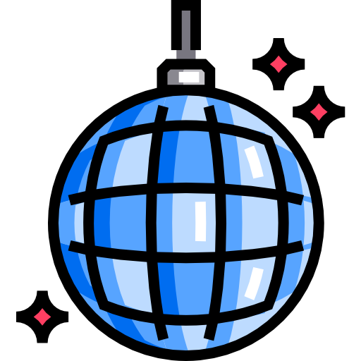 ミラーボール Detailed Straight Lineal color icon