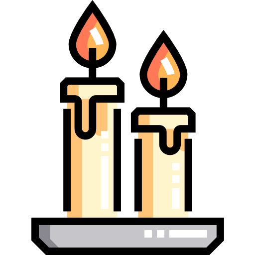 Candles Detailed Straight Lineal color icon