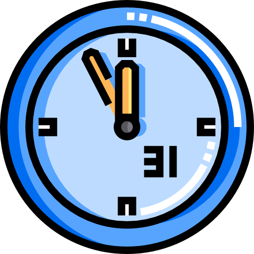 zegar ścienny Detailed Straight Lineal color ikona