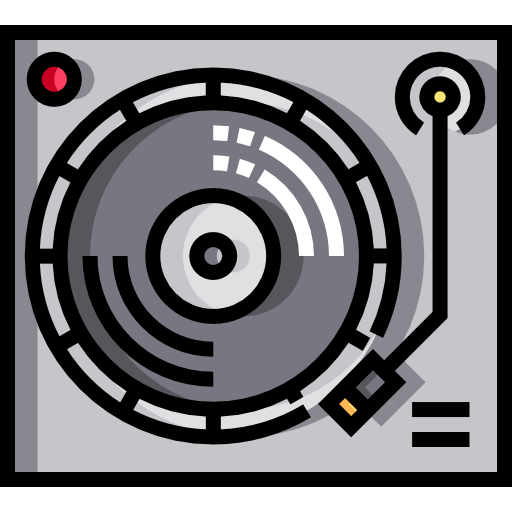 Turntable Detailed Straight Lineal color icon