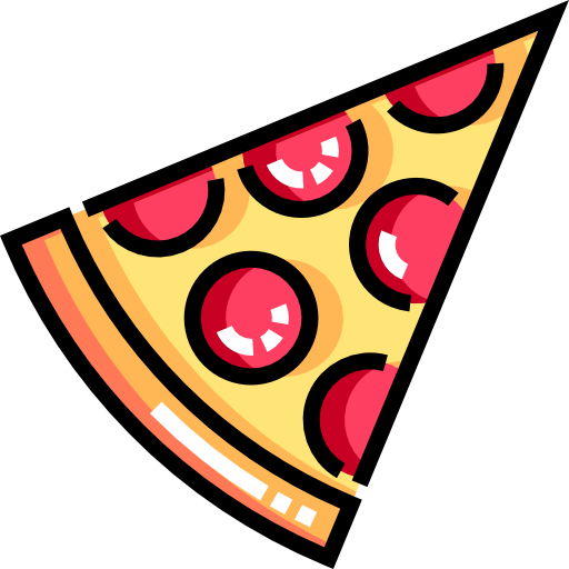 pizza Detailed Straight Lineal color icoon