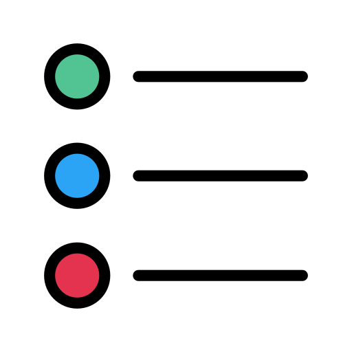 lijst Generic color lineal-color icoon
