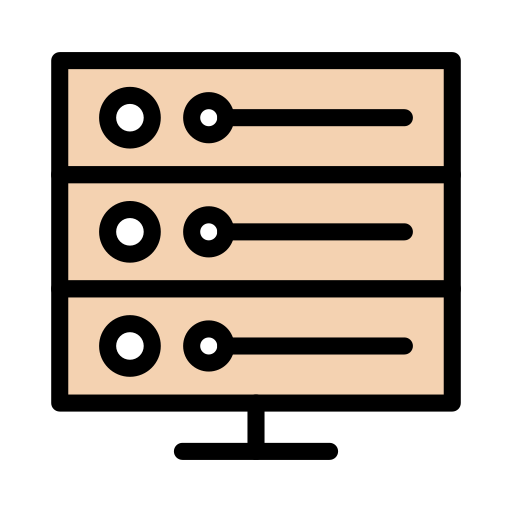 database Generic color lineal-color icoon