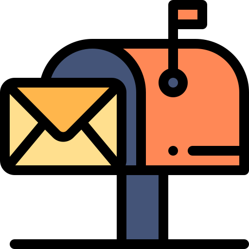 Mailbox Detailed Rounded Lineal color icon