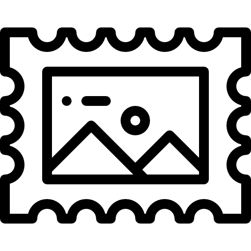 우표 Detailed Rounded Lineal icon