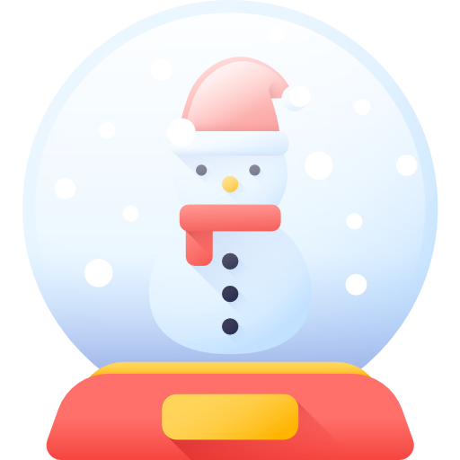 globo de nieve 3D Color icono