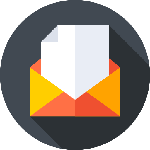 手紙 Flat Circular Flat icon