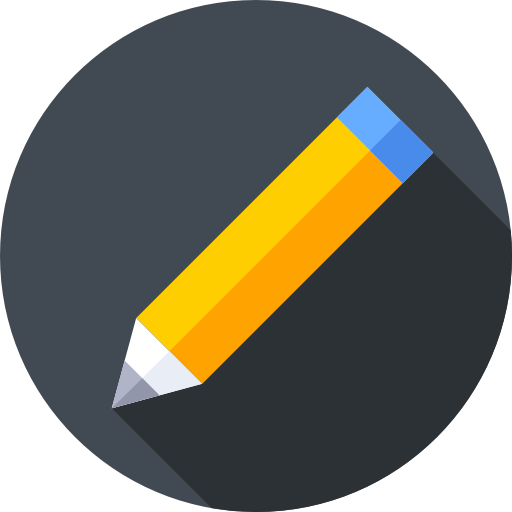 연필 Flat Circular Flat icon