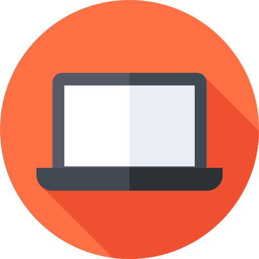 laptop Flat Circular Flat icon