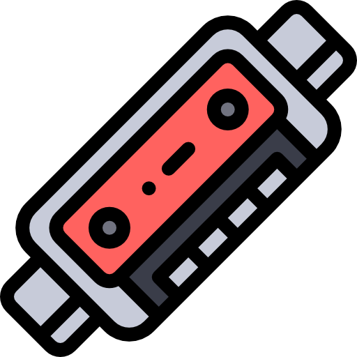 Harmonica Detailed Rounded Lineal color icon